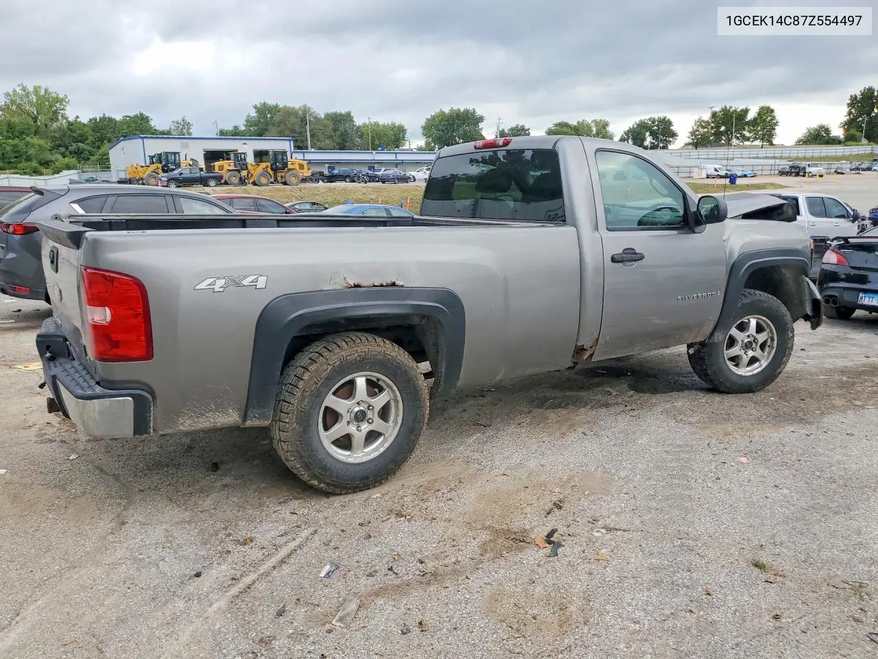 2007 CHEVROLET SILVERADO VIN 1GCEK14C87Z554497 — фото 3