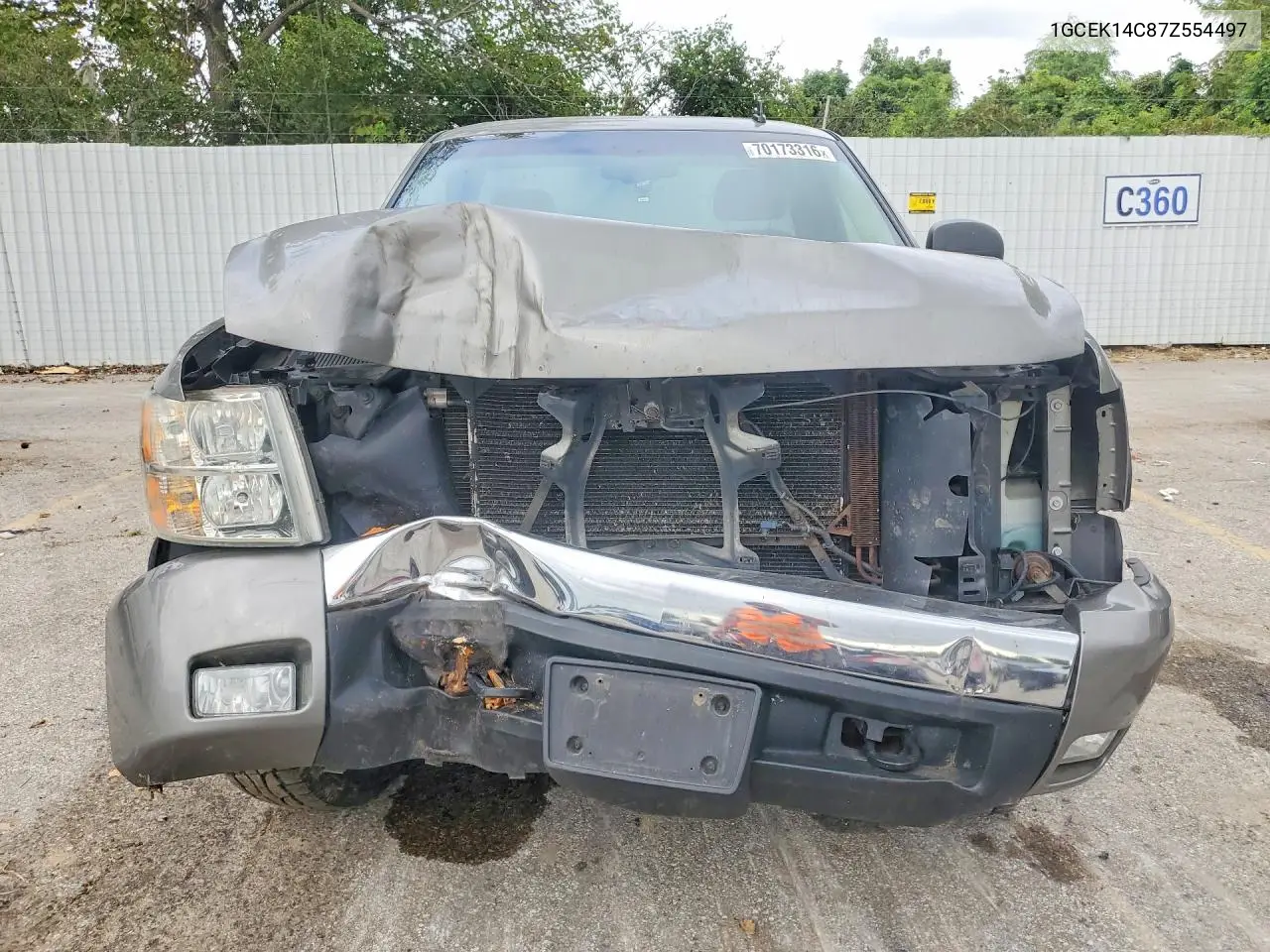 2007 CHEVROLET SILVERADO VIN 1GCEK14C87Z554497 — фото 5