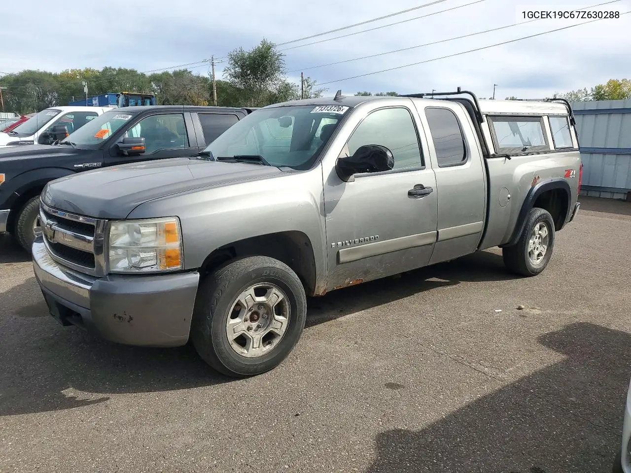 CHEVROLET SILVERADO 2007, VIN 1GCEK19C67Z630288