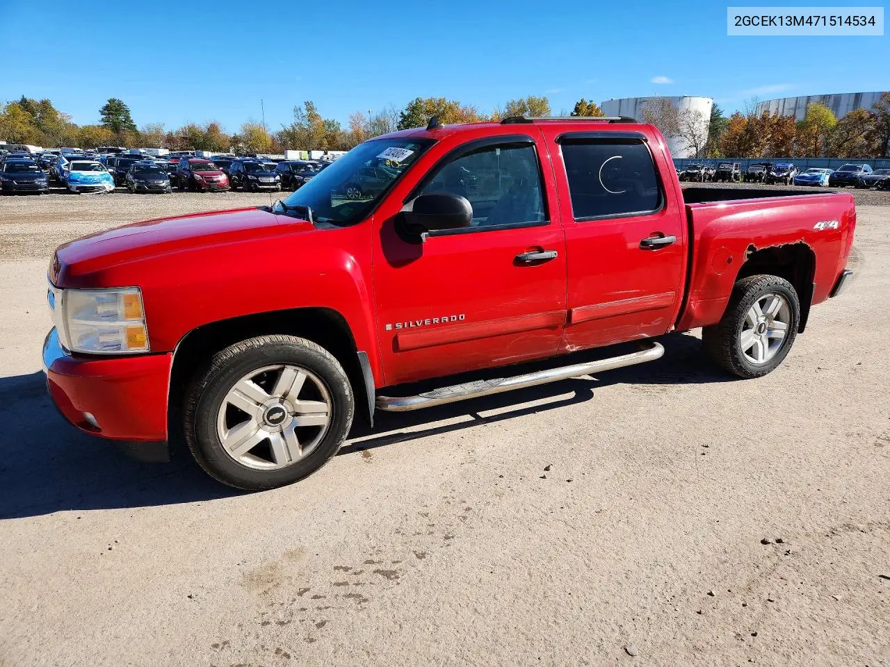 CHEVROLET SILVERADO 2007, VIN 2GCEK13M471514534