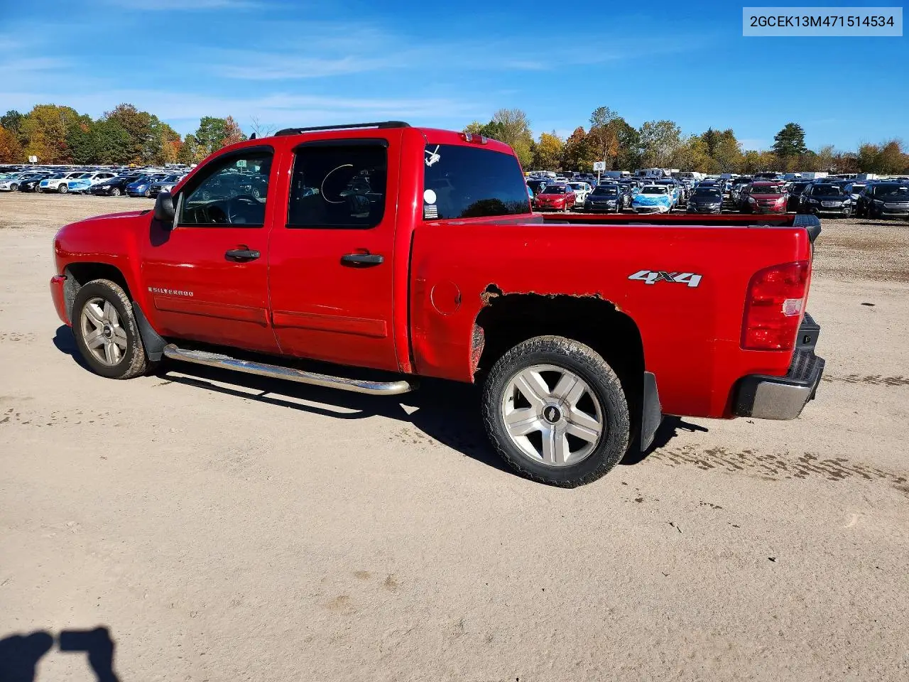 2007 CHEVROLET SILVERADO VIN 2GCEK13M471514534 — фото 2