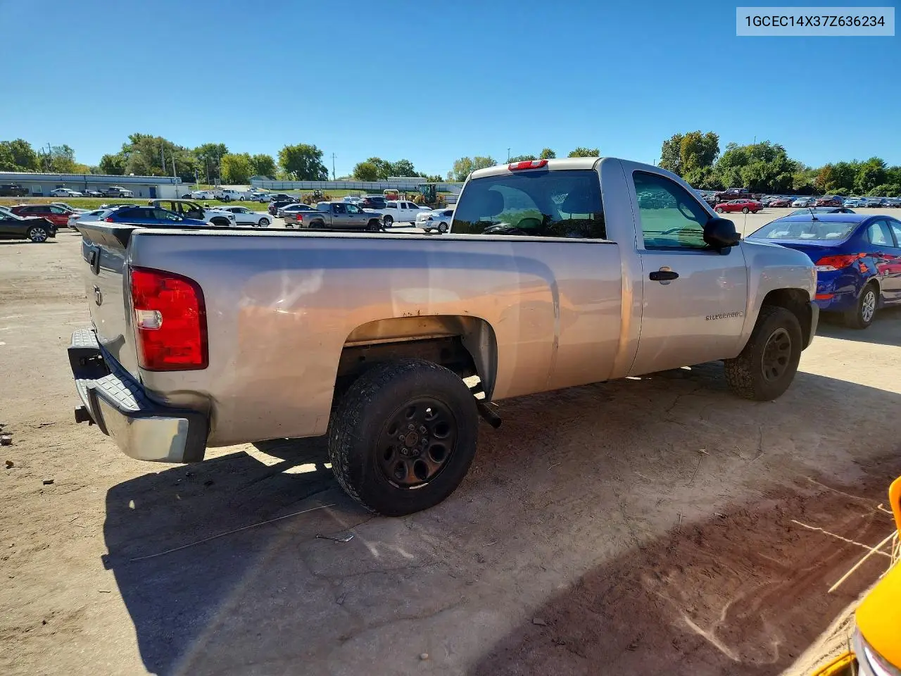 2007 CHEVROLET SILVERADO VIN 1GCEC14X37Z636234 — фото 3