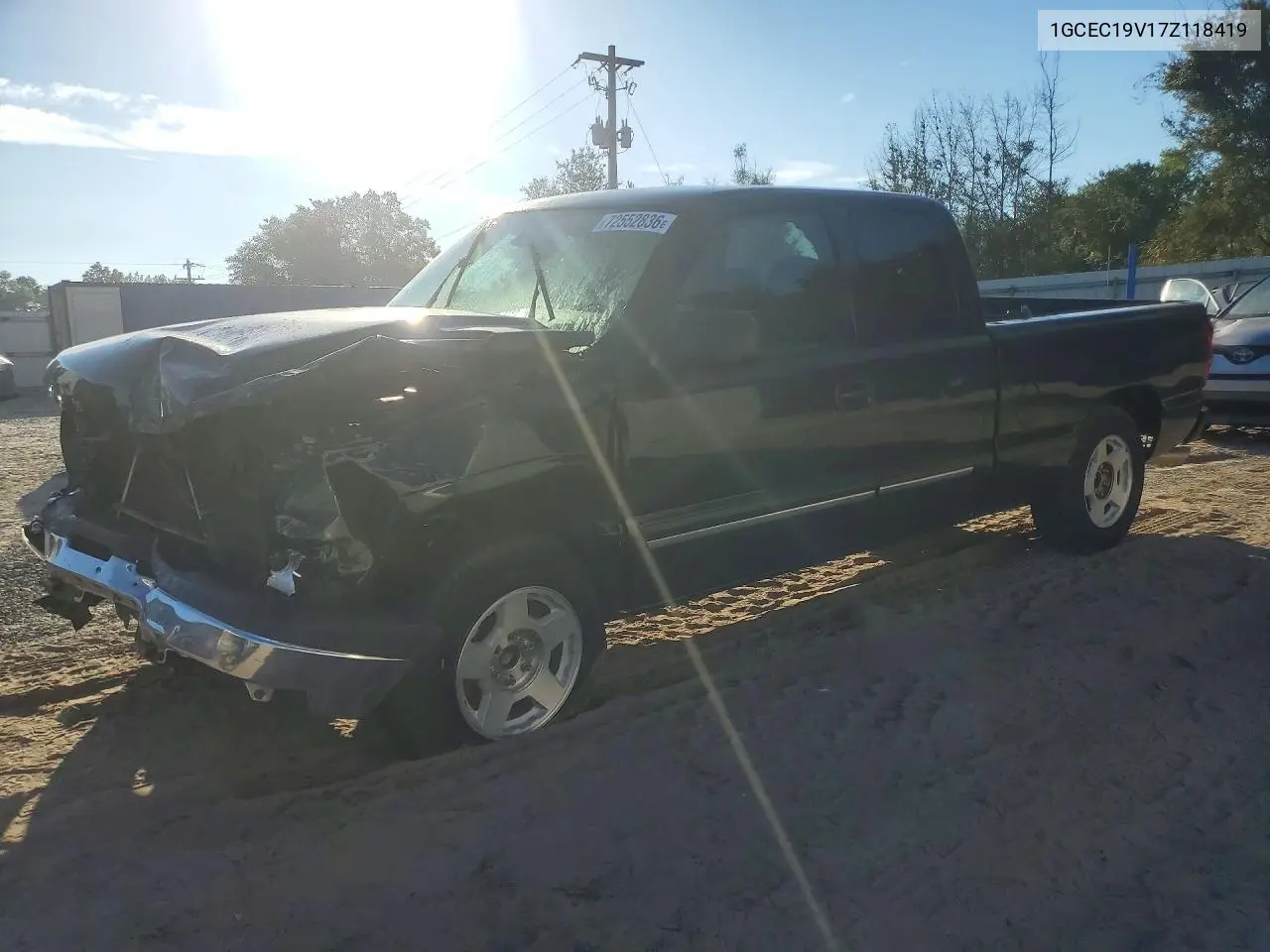 CHEVROLET SILVERADO 2007, VIN 1GCEC19V17Z118419