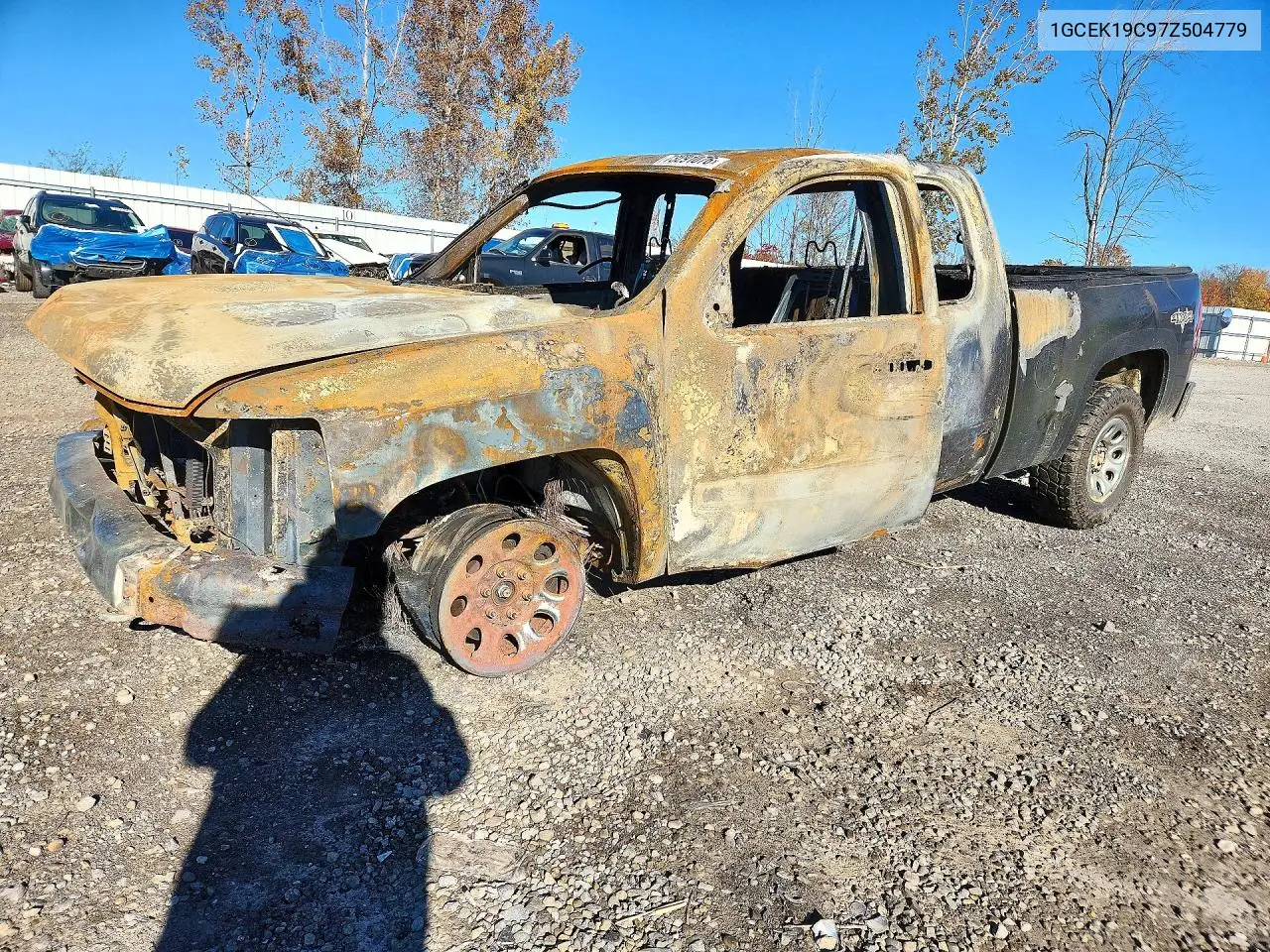 CHEVROLET SILVERADO 2007, VIN 1GCEK19C97Z504779
