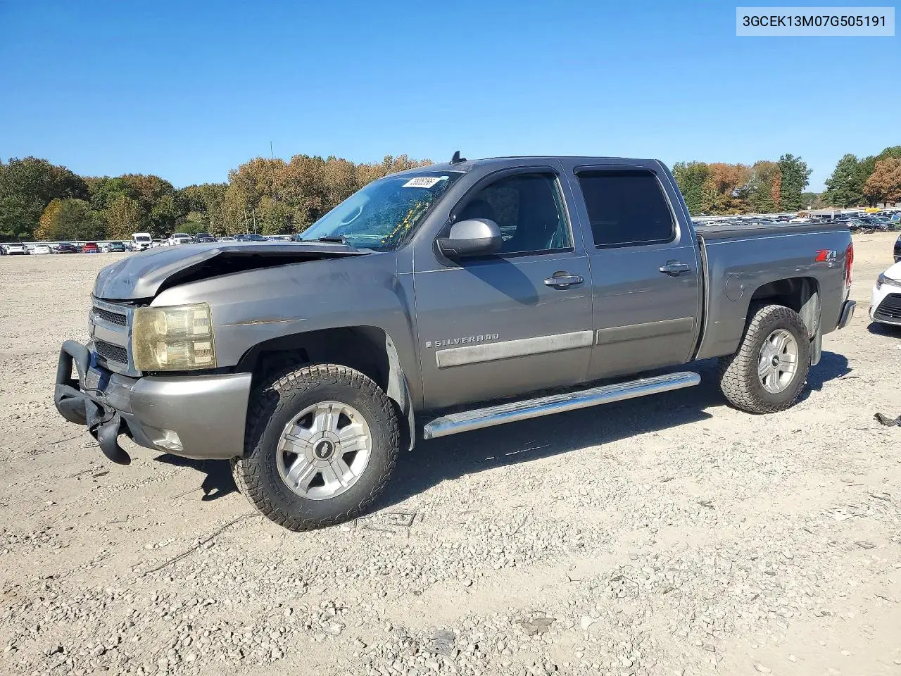 CHEVROLET SILVERADO 2007, VIN 3GCEK13M07G505191