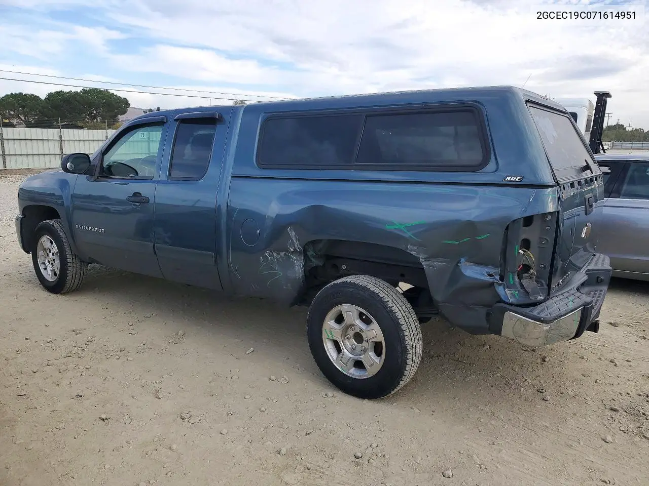 2007 CHEVROLET SILVERADO VIN 2GCEC19C071614951 — фото 2