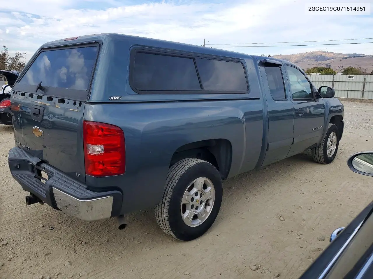 2007 CHEVROLET SILVERADO VIN 2GCEC19C071614951 — фото 3