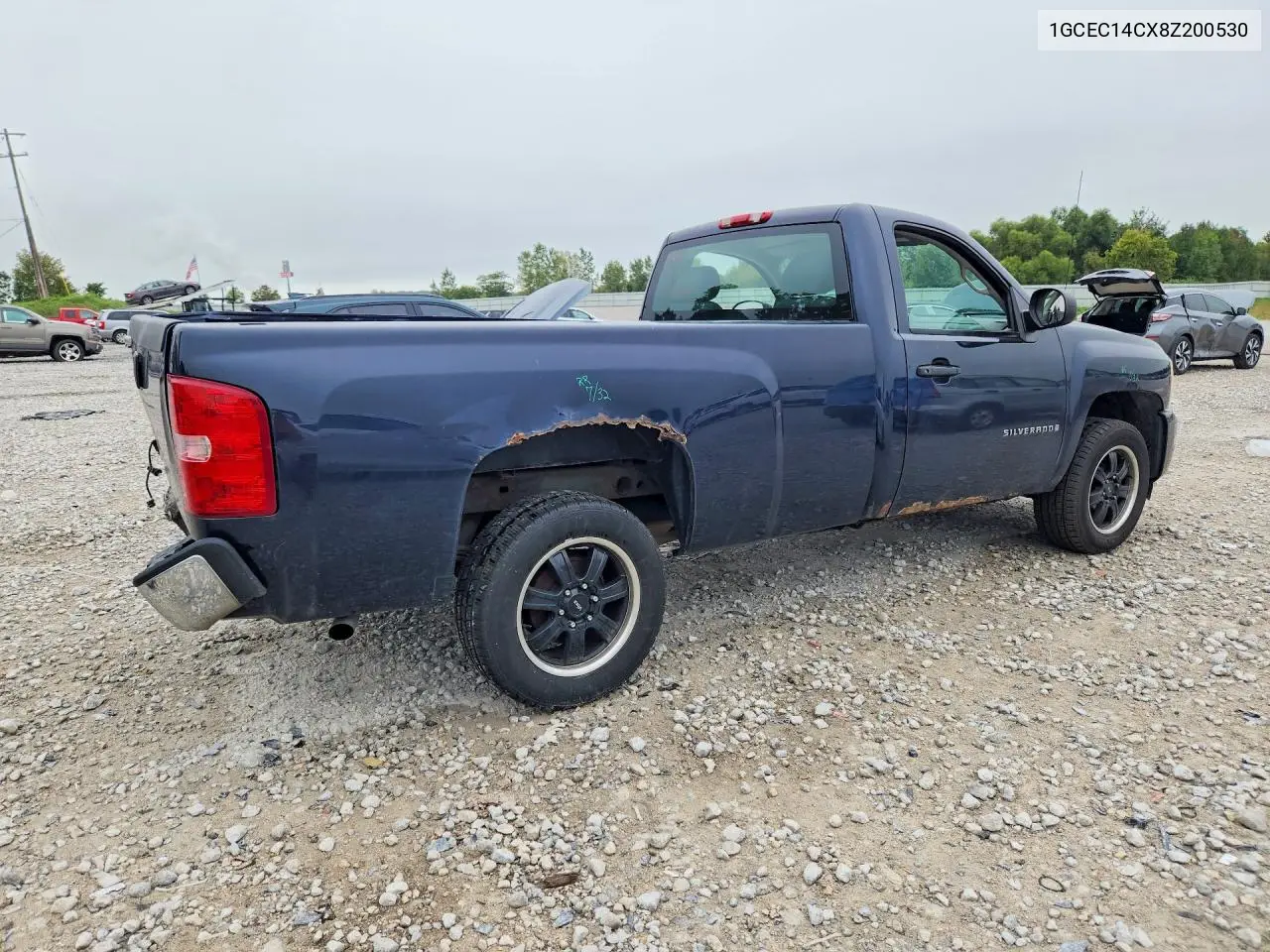 2008 CHEVROLET SILVERADO VIN 1GCEC14CX8Z200530 — фото 3