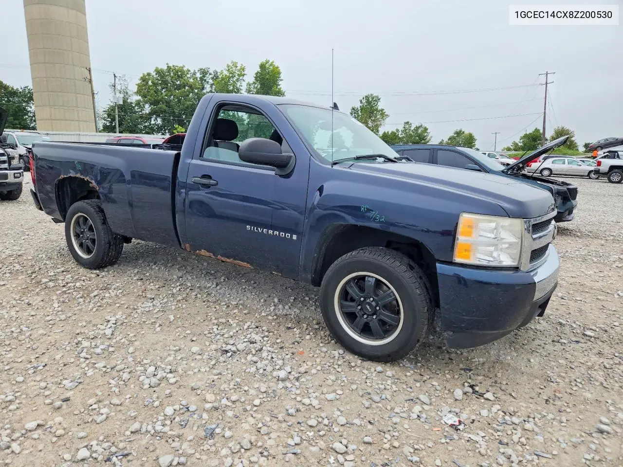 2008 CHEVROLET SILVERADO VIN 1GCEC14CX8Z200530 — фото 4