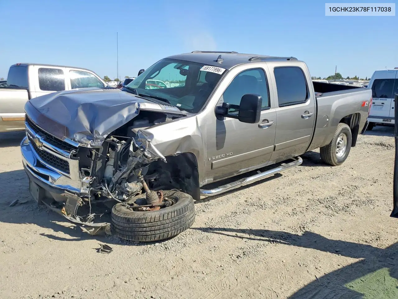 CHEVROLET SILVERADO 2008, VIN 1GCHK23K78F117038