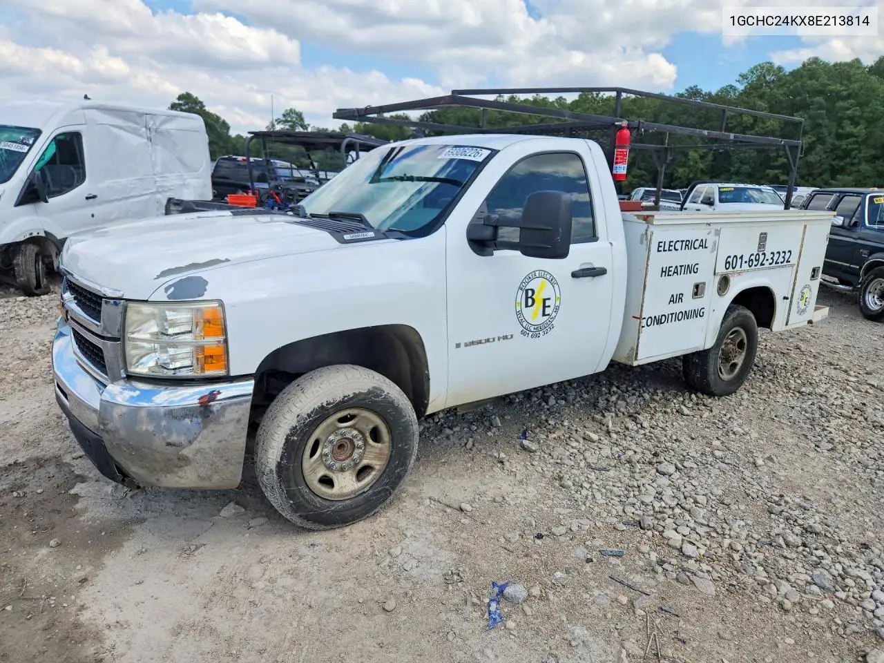 CHEVROLET SILVERADO 2008, VIN 1GCHC24KX8E213814
