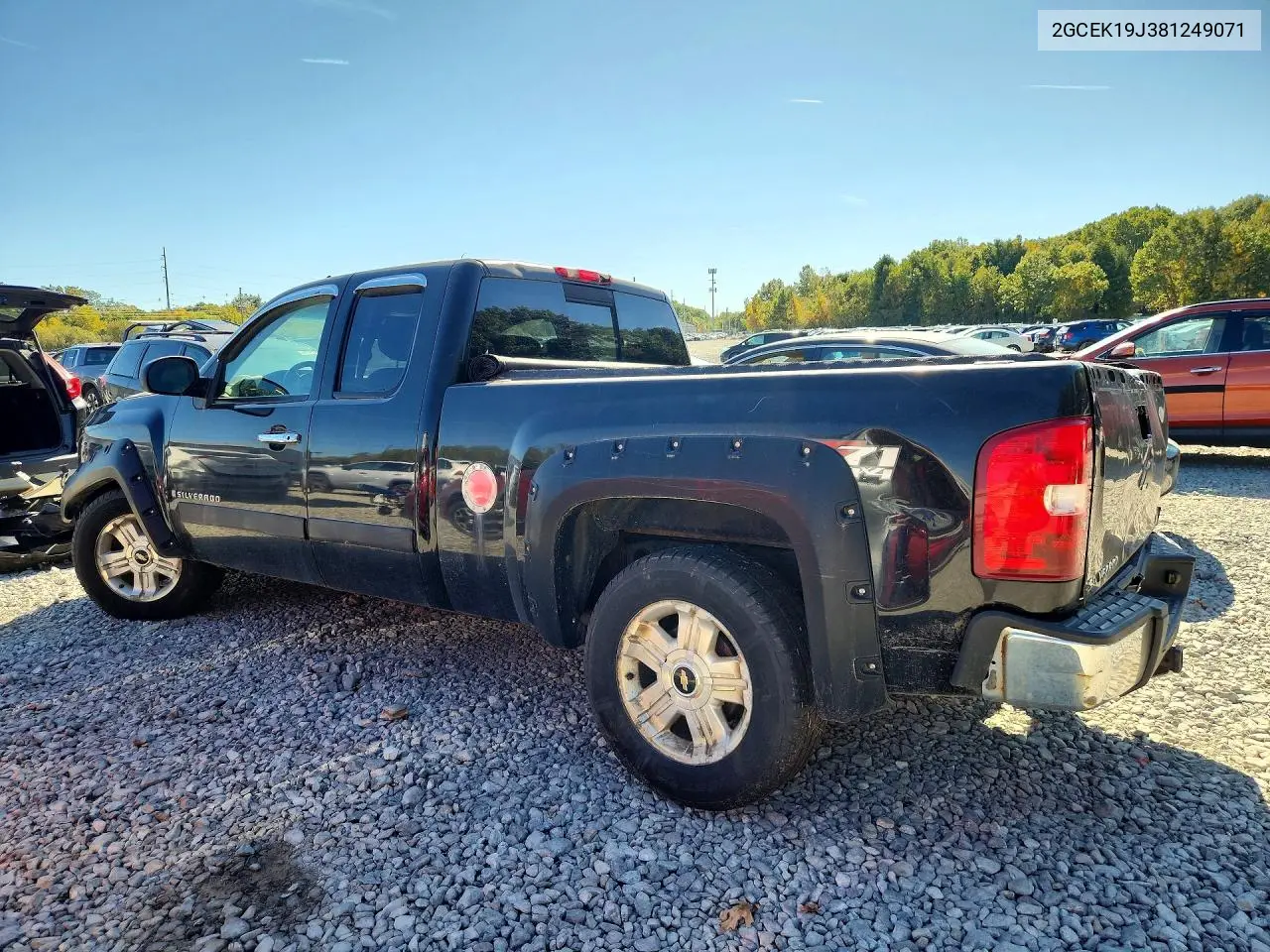 2008 CHEVROLET SILVERADO VIN 2GCEK19J381249071 — фото 2