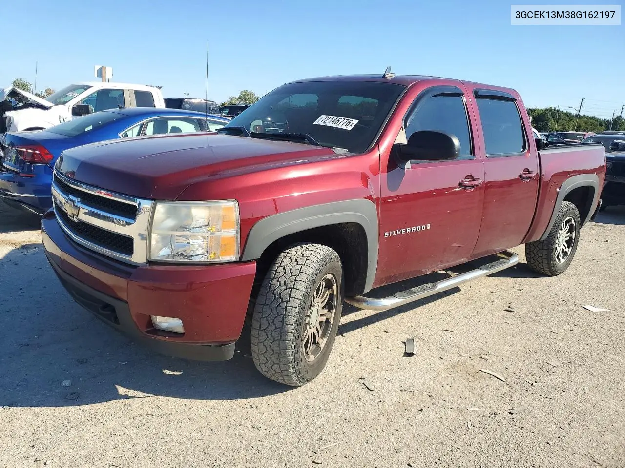 CHEVROLET SILVERADO 2008, VIN 3GCEK13M38G162197