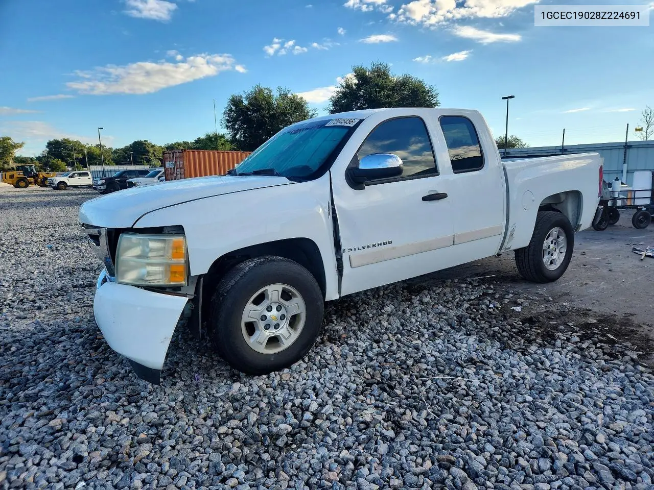 CHEVROLET SILVERADO 2008, VIN 1GCEC19028Z224691