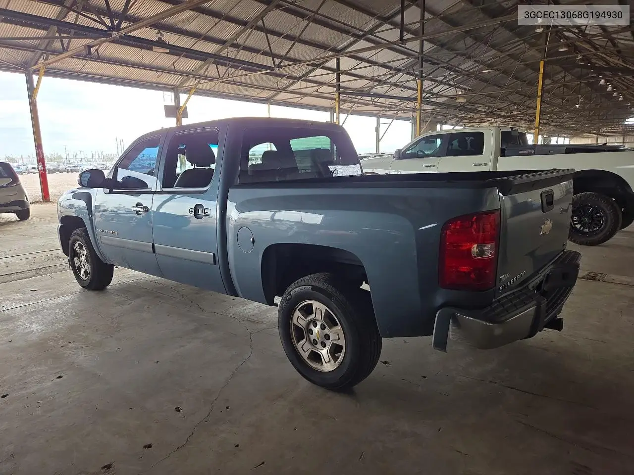 2008 CHEVROLET SILVERADO VIN 3GCEC13068G194930 — фото 2