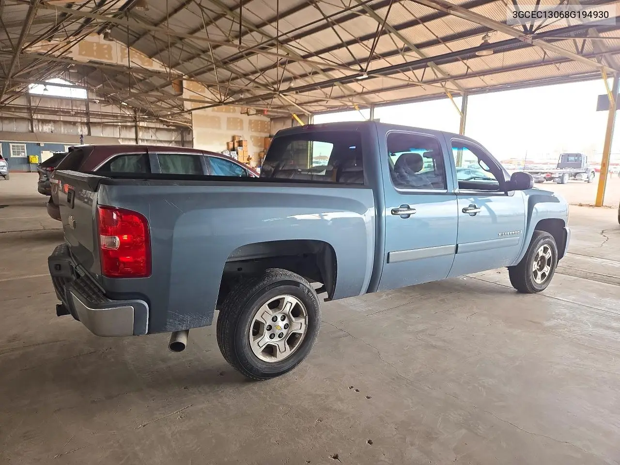 2008 CHEVROLET SILVERADO VIN 3GCEC13068G194930 — фото 3