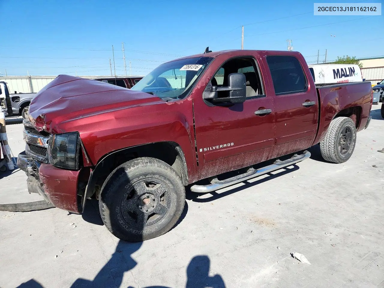 CHEVROLET SILVERADO 2008, VIN 2GCEC13J181162162