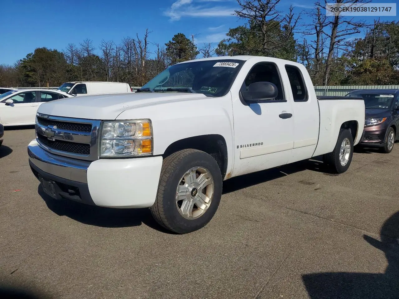 CHEVROLET SILVERADO 2008, VIN 2GCEK190381291747
