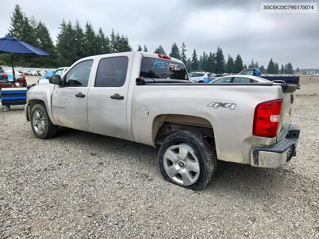 2009 CHEVROLET SILVERADO VIN 3GCEK23C79G170074 — фото 2