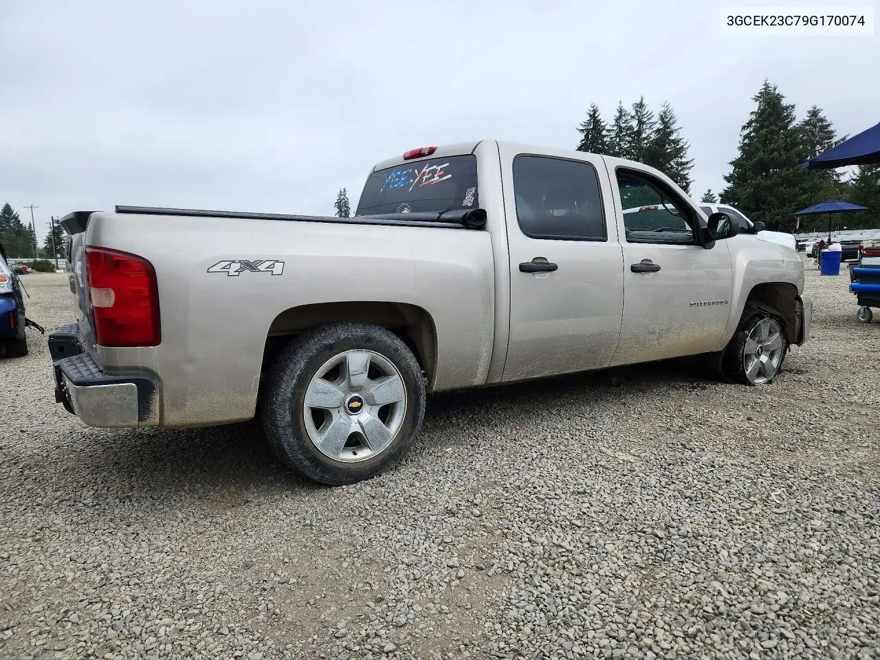 2009 CHEVROLET SILVERADO VIN 3GCEK23C79G170074 — фото 3