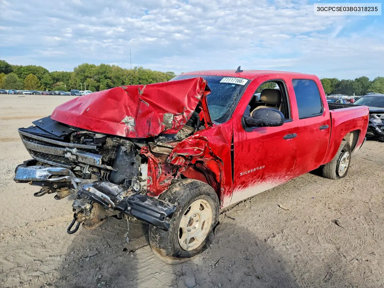 CHEVROLET SILVERADO 2011, VIN 3GCPCSE03BG318235