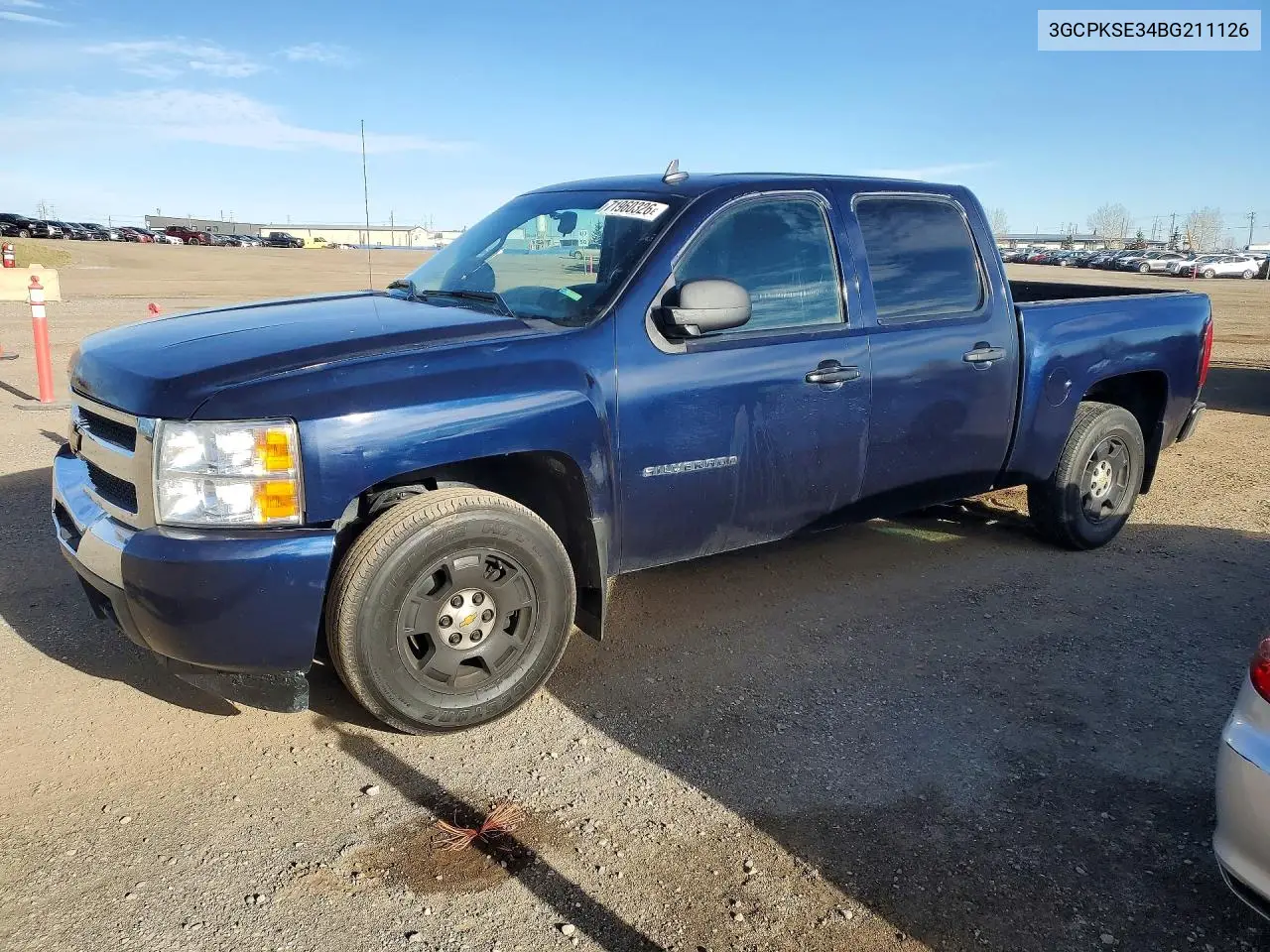 CHEVROLET SILVERADO 2011, VIN 3GCPKSE34BG211126