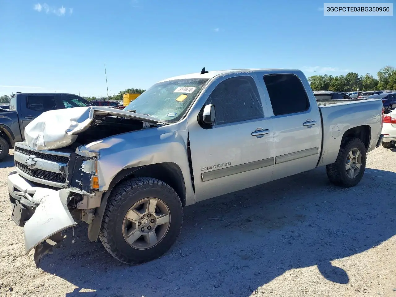 CHEVROLET SILVERADO 2011, VIN 3GCPCTE03BG350950