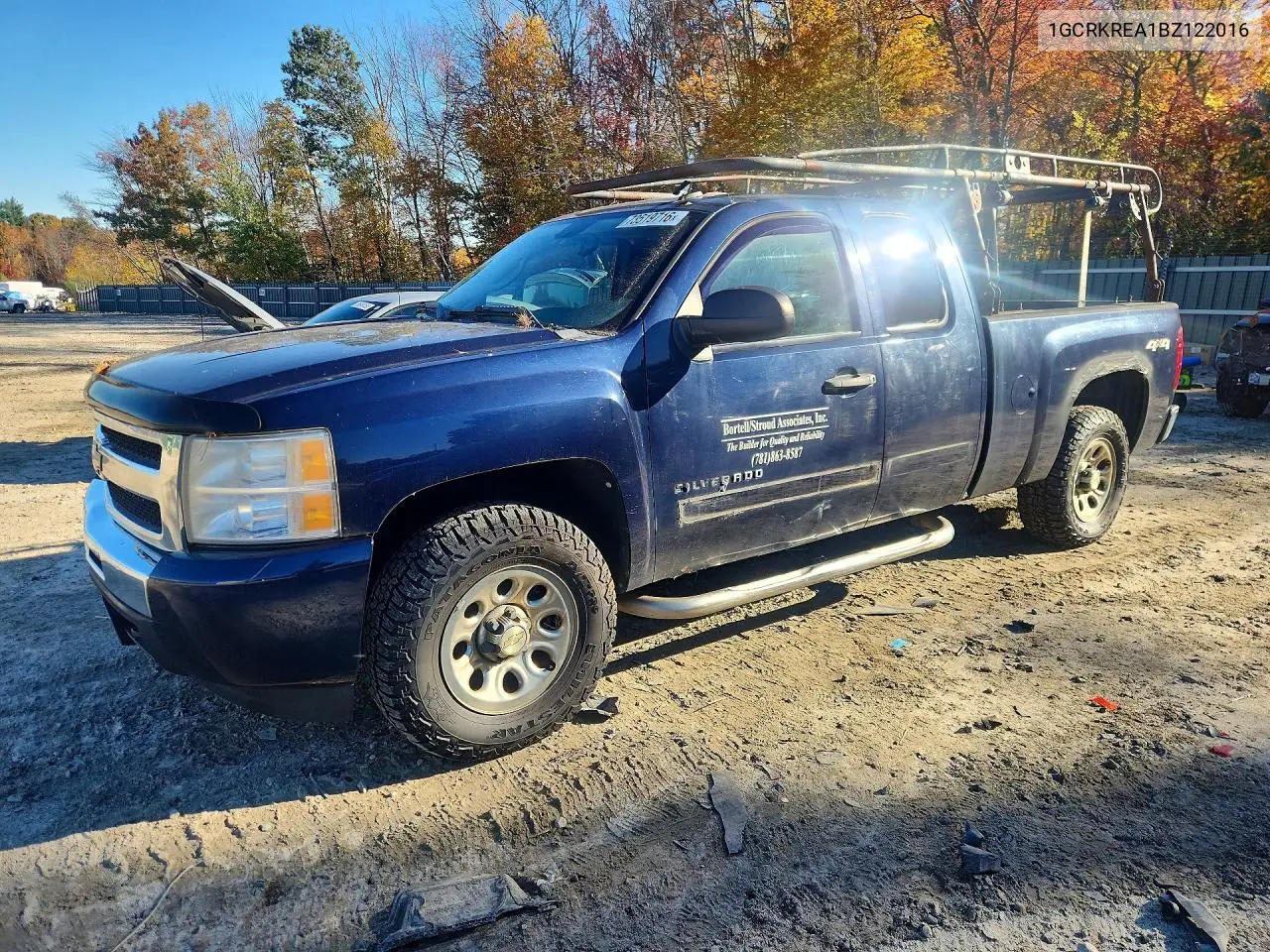 CHEVROLET SILVERADO 2011, VIN 1GCRKREA1BZ122016