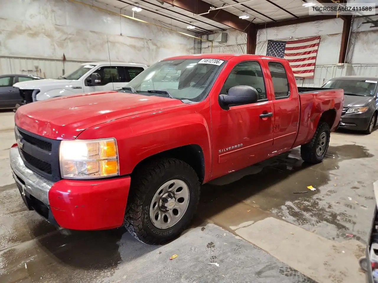 CHEVROLET SILVERADO 2011, VIN 1GCRCSEA6BZ411588