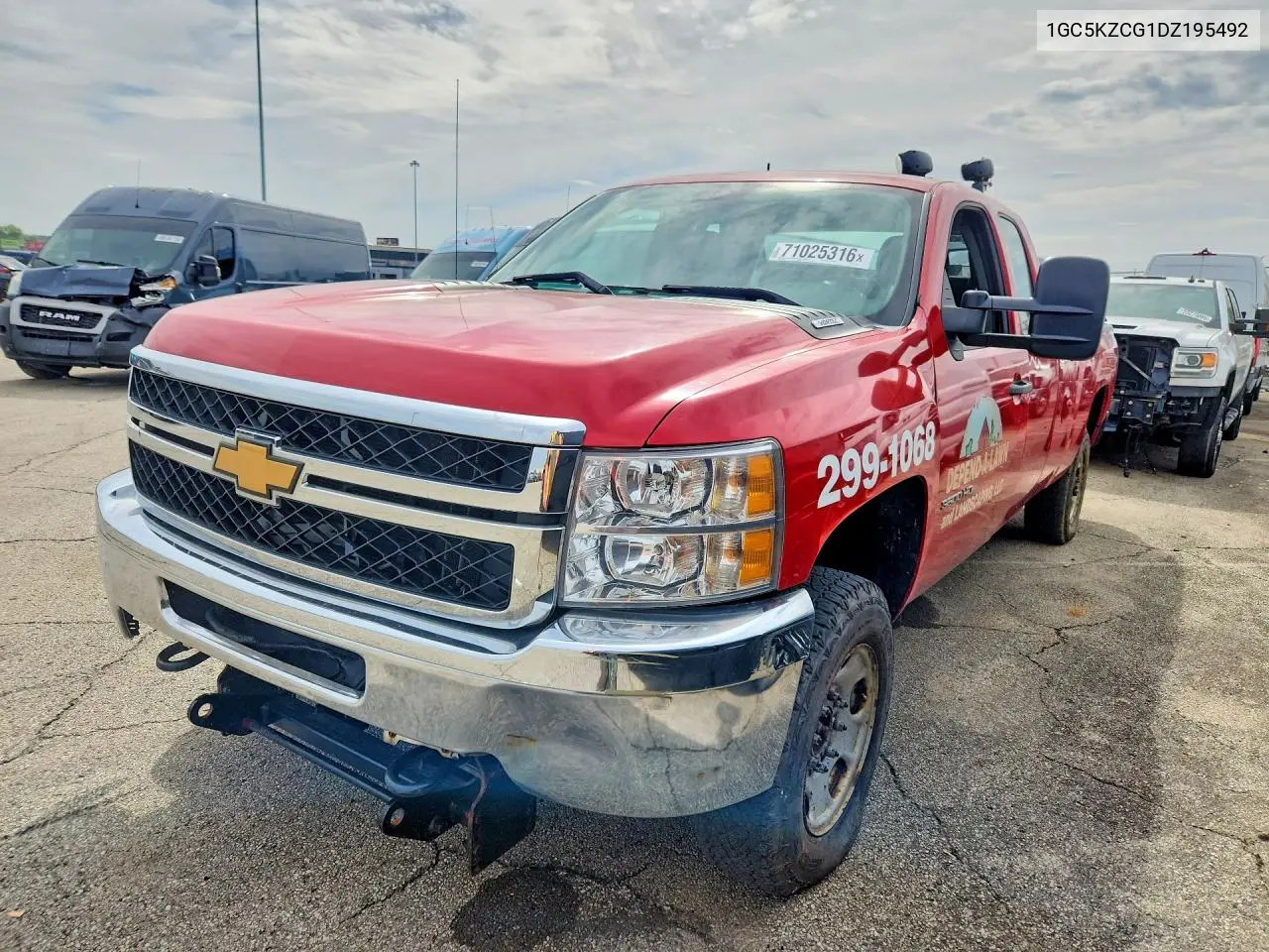 CHEVROLET SILVERADO 2013, VIN 1GC5KZCG1DZ195492
