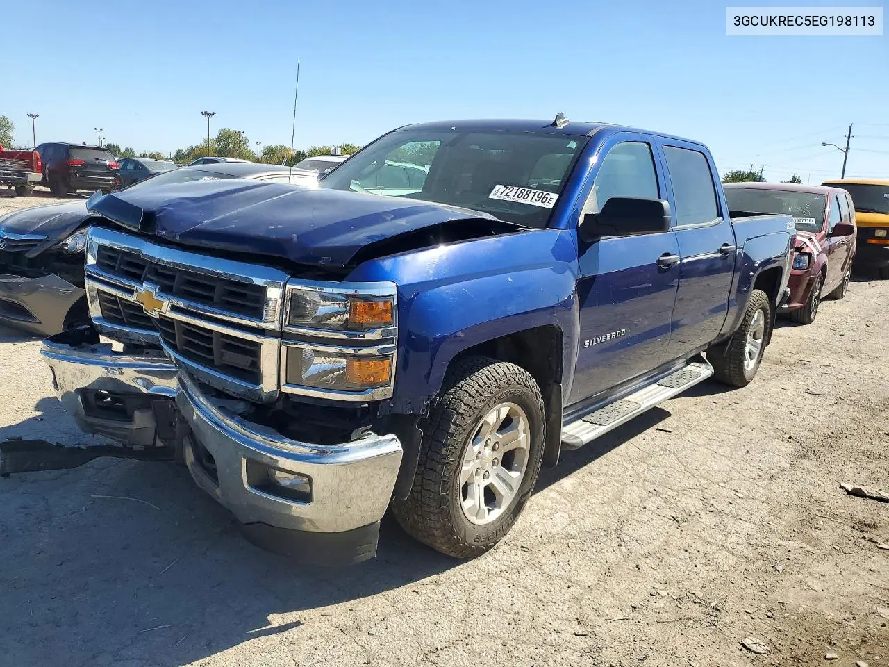 CHEVROLET SILVERADO 2014, VIN 3GCUKREC5EG198113