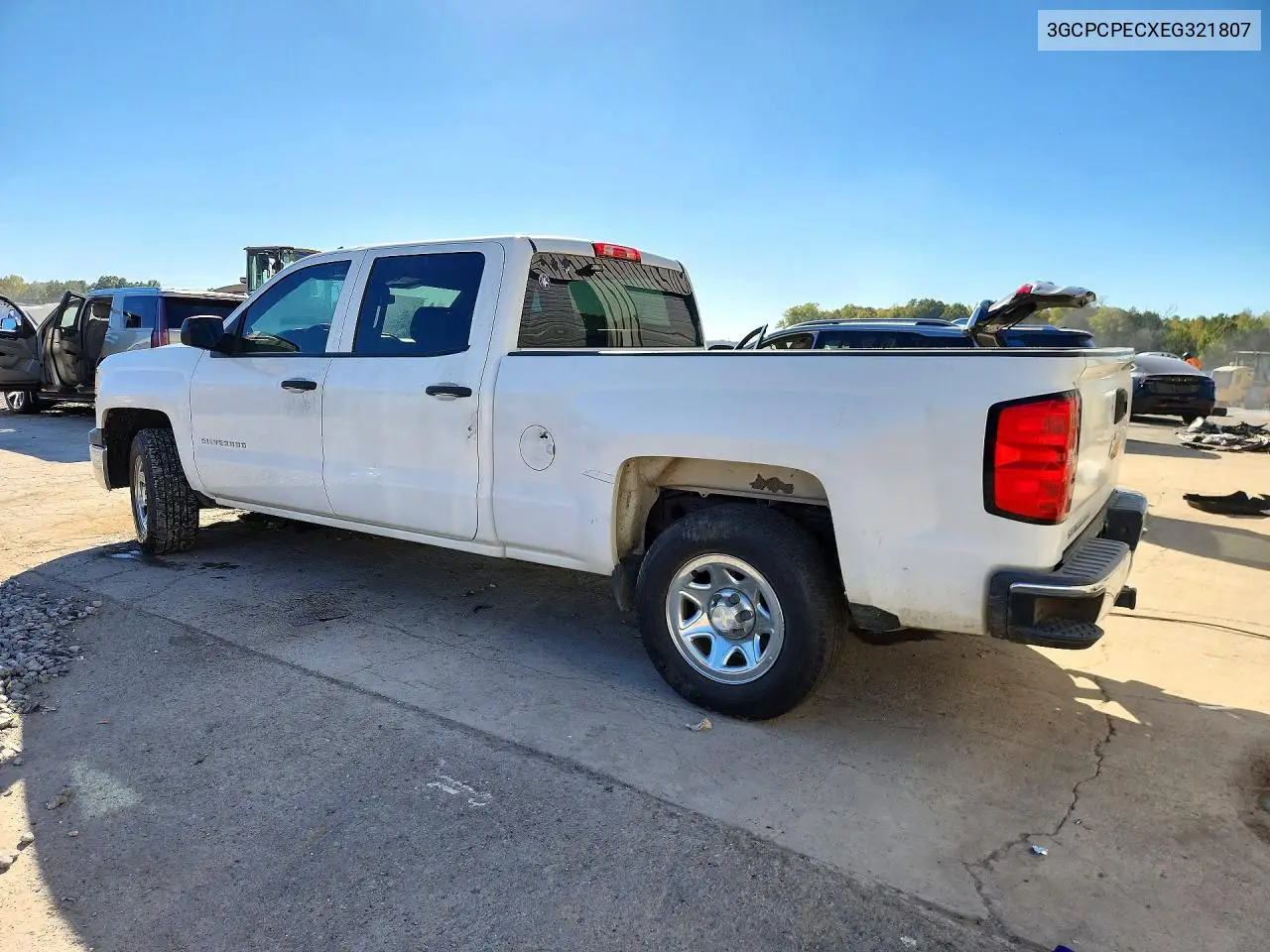 2014 CHEVROLET SILVERADO VIN 3GCPCPECXEG321807 — фото 2