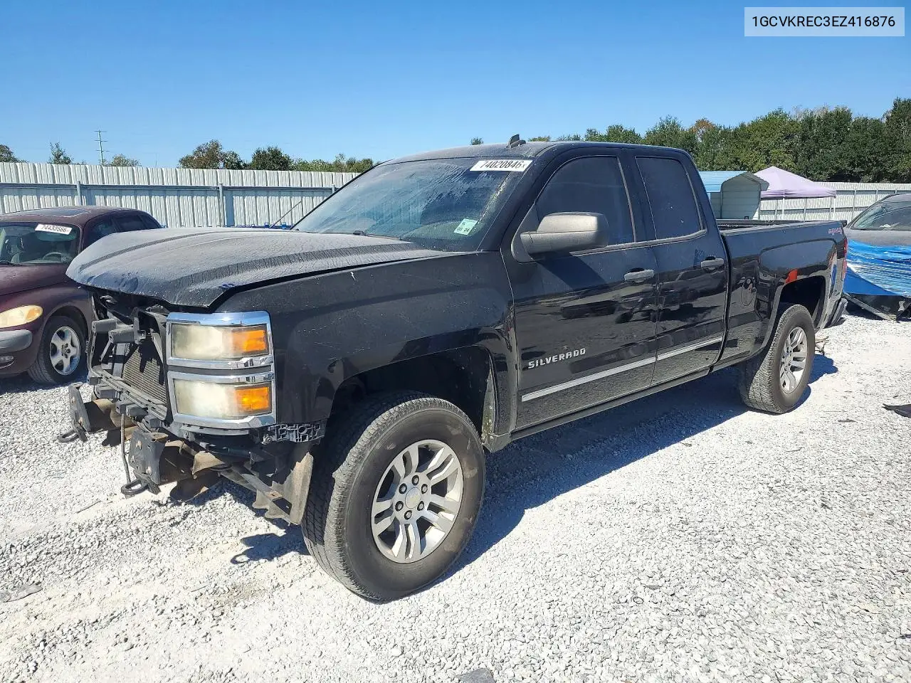 CHEVROLET SILVERADO 2014, VIN 1GCVKREC3EZ416876