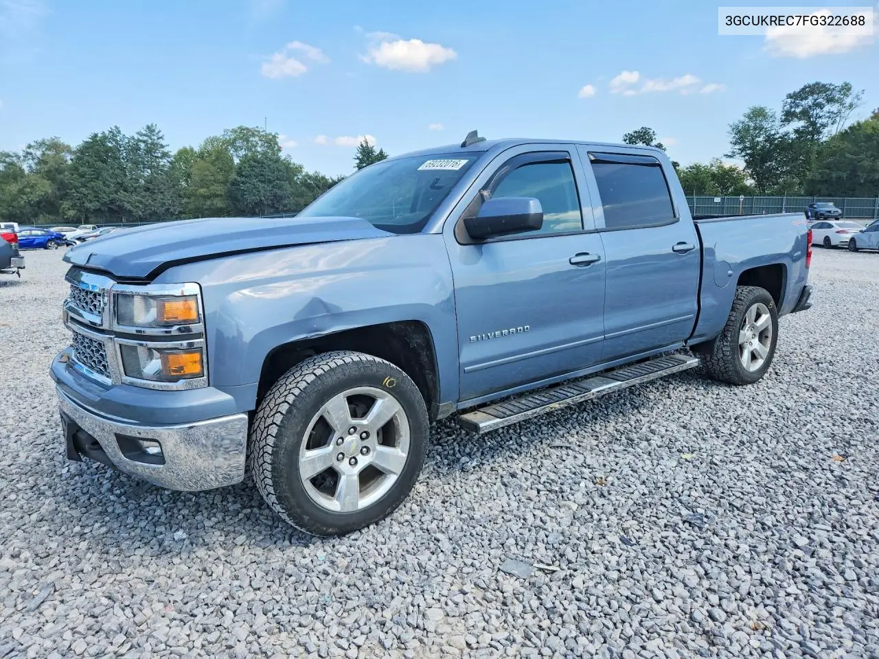 CHEVROLET SILVERADO 2015, VIN 3GCUKREC7FG322688