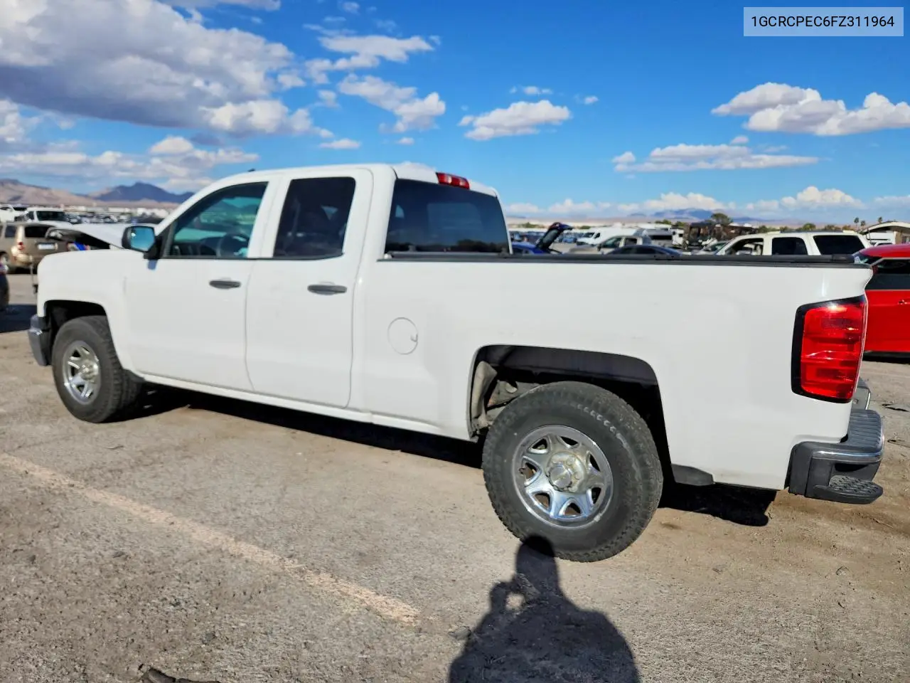 2015 CHEVROLET SILVERADO VIN 1GCRCPEC6FZ311964 — фото 2