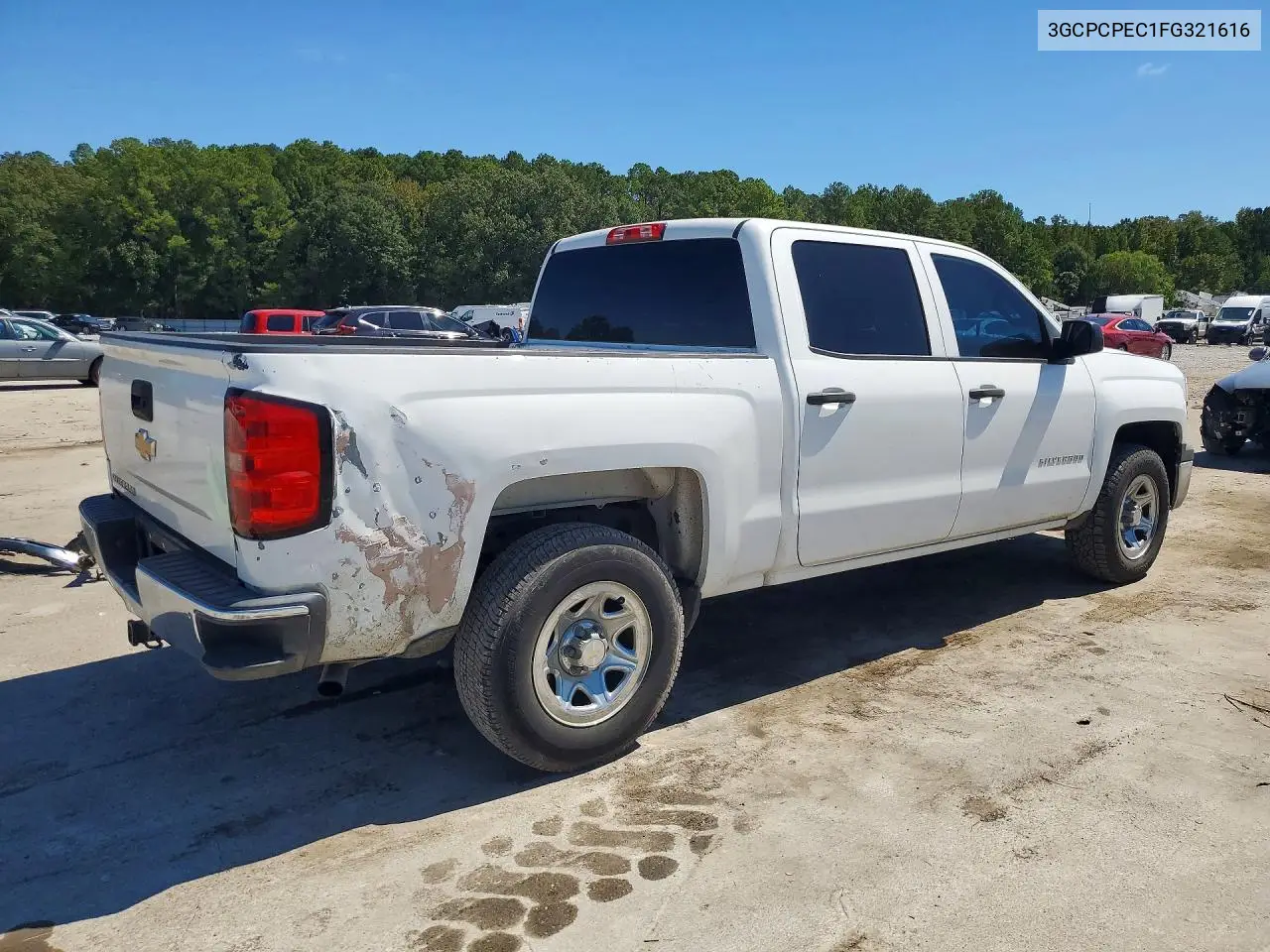 2015 CHEVROLET SILVERADO VIN 3GCPCPEC1FG321616 — фото 3