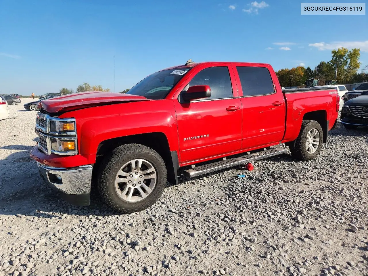 CHEVROLET SILVERADO 2015, VIN 3GCUKREC4FG316119