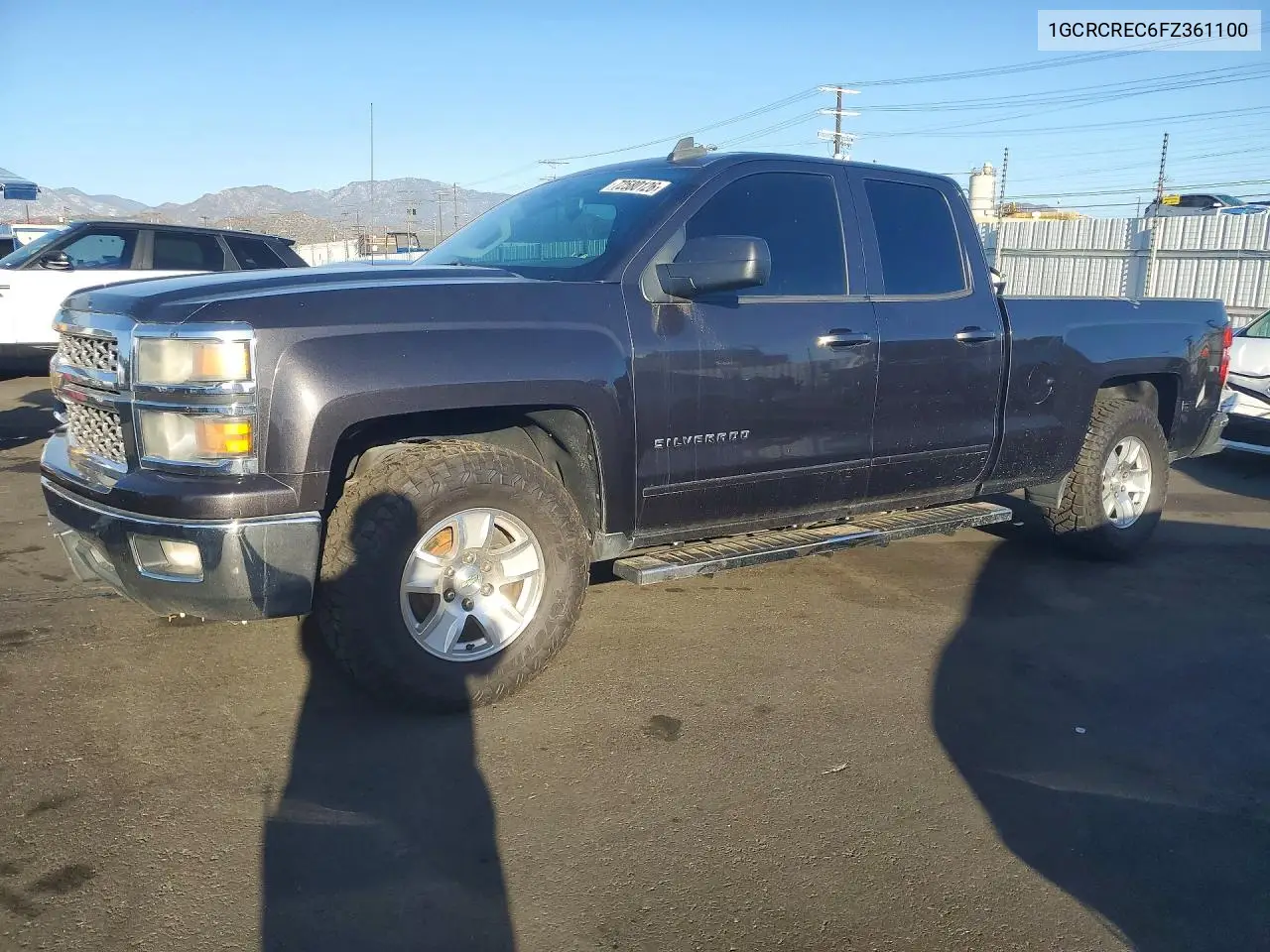 CHEVROLET SILVERADO 2015, VIN 1GCRCREC6FZ361100