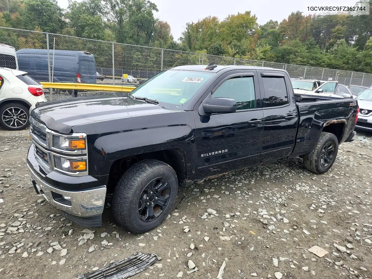 CHEVROLET SILVERADO 2015, VIN 1GCVKREC9FZ362744
