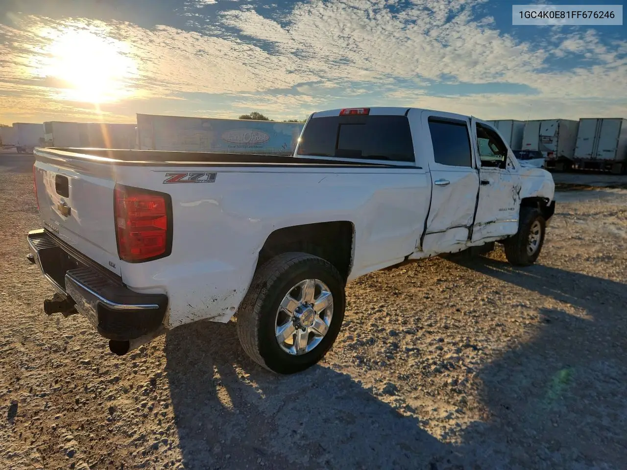 2015 CHEVROLET SILVERADO VIN 1GC4K0E81FF676246 — фото 3