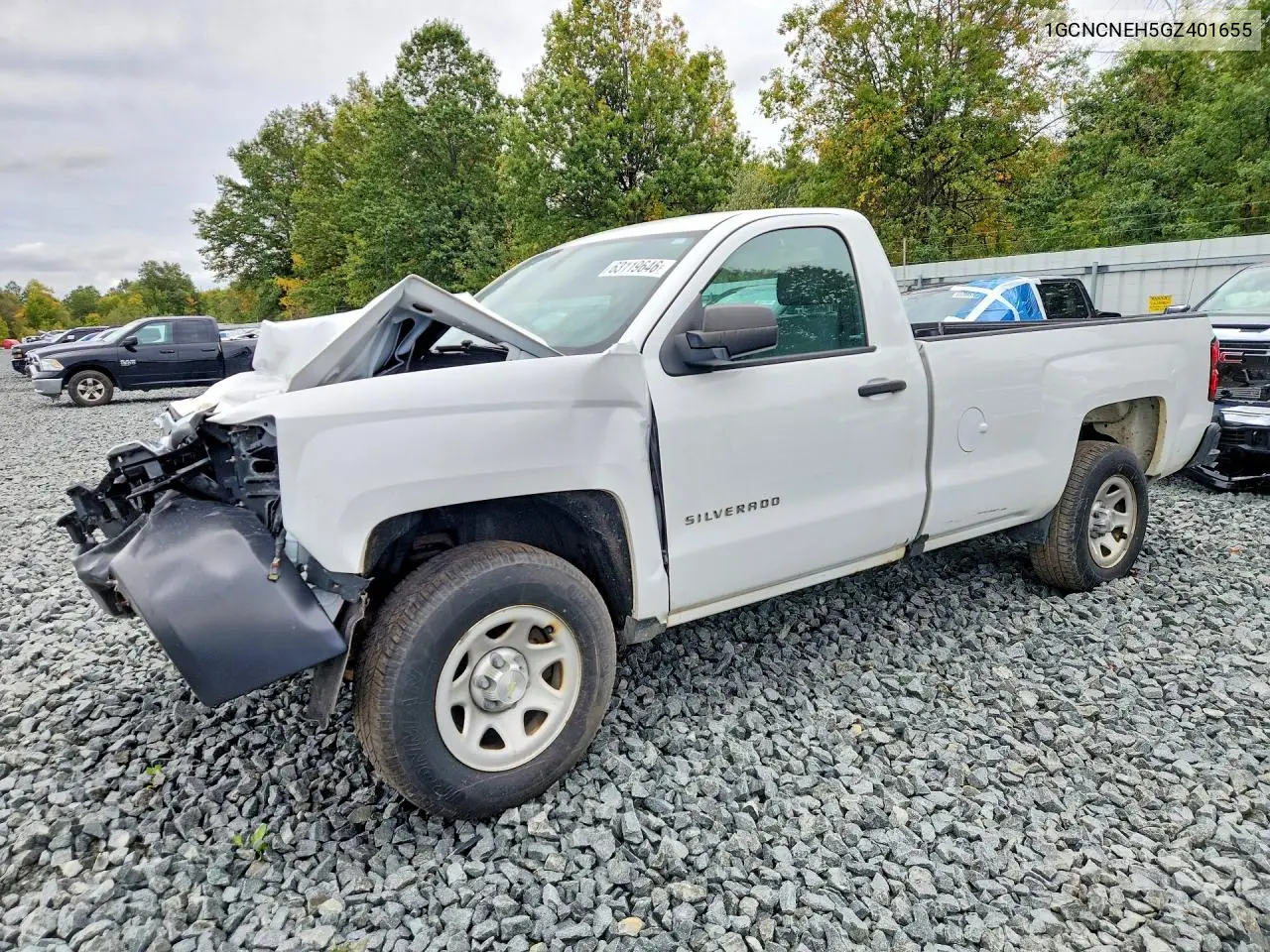 CHEVROLET SILVERADO 2016, VIN 1GCNCNEH5GZ401655