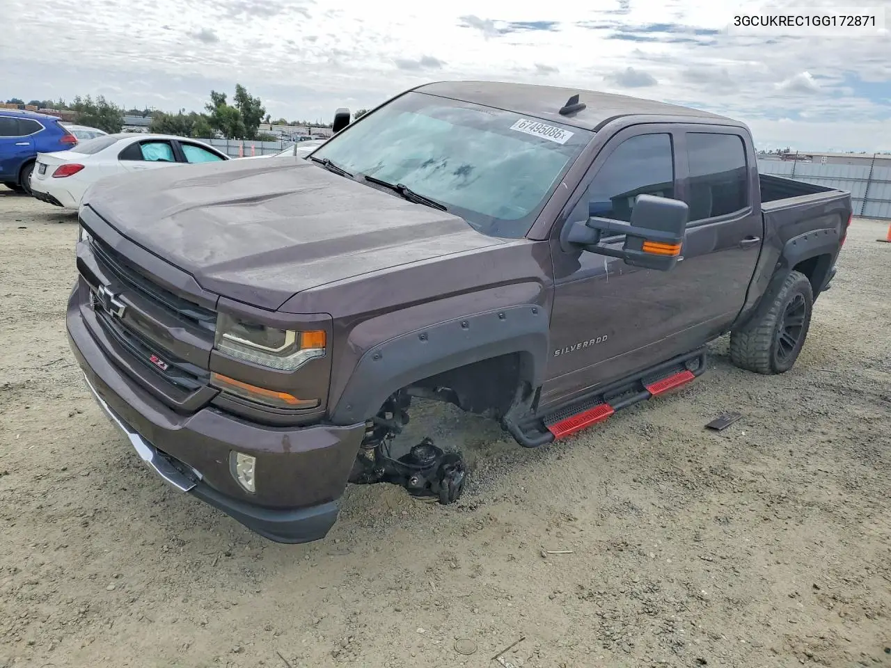 CHEVROLET SILVERADO 2016, VIN 3GCUKREC1GG172871