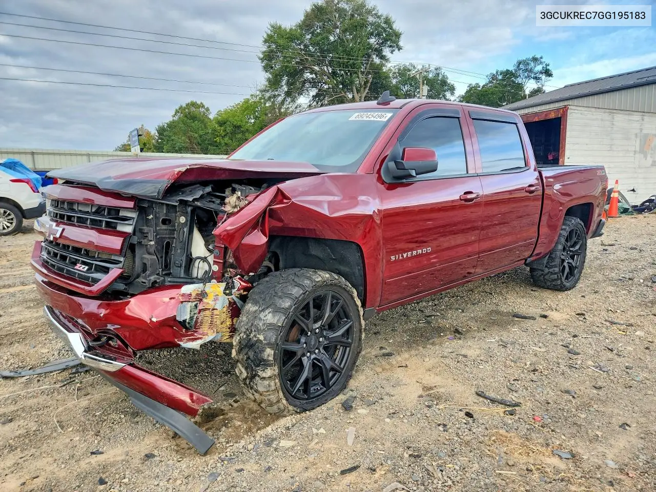 CHEVROLET SILVERADO 2016, VIN 3GCUKREC7GG195183