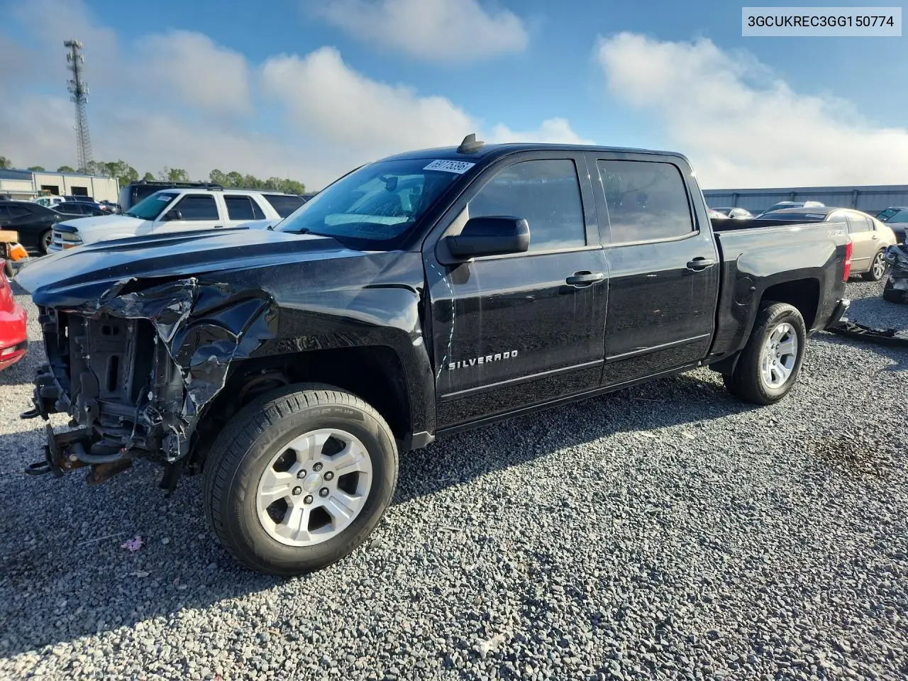 CHEVROLET SILVERADO 2016, VIN 3GCUKREC3GG150774