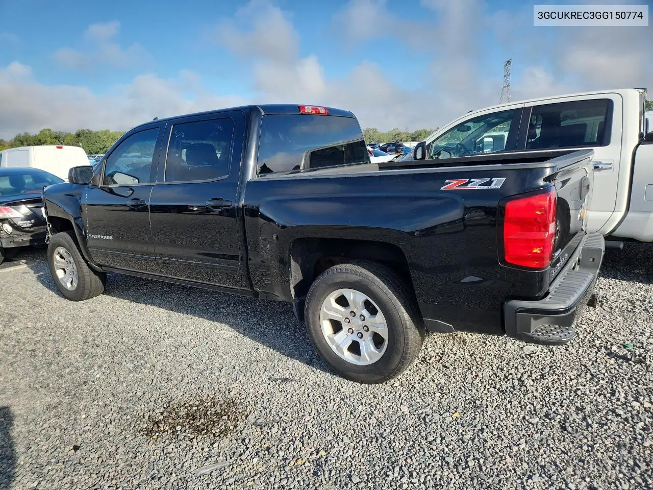 2016 CHEVROLET SILVERADO VIN 3GCUKREC3GG150774 — фото 2
