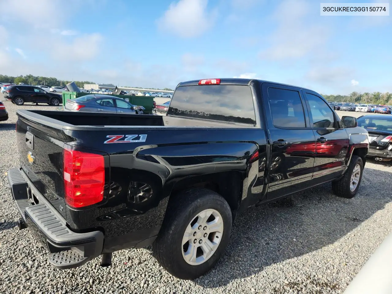 2016 CHEVROLET SILVERADO VIN 3GCUKREC3GG150774 — фото 3