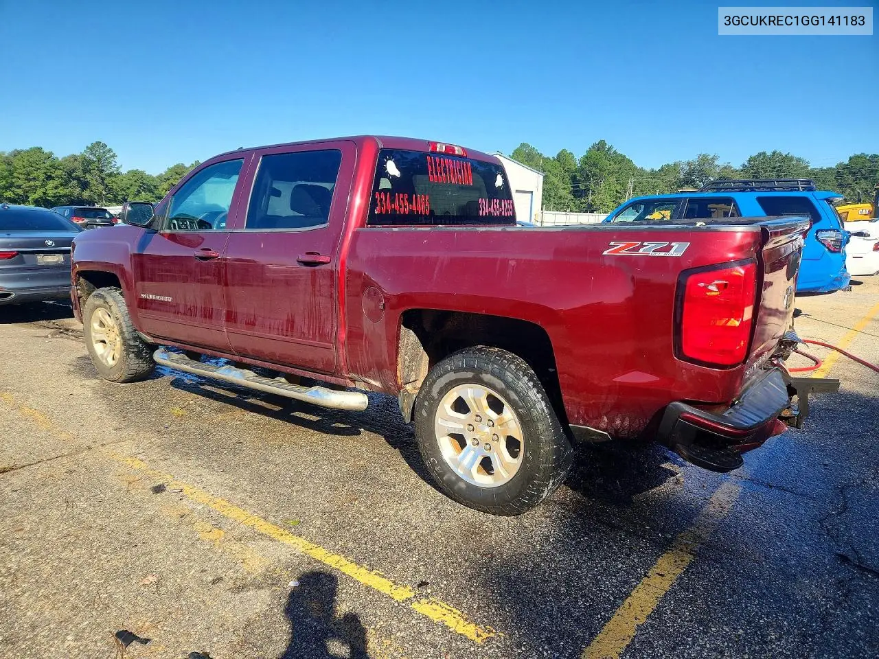2016 CHEVROLET SILVERADO VIN 3GCUKREC1GG141183 — фото 2