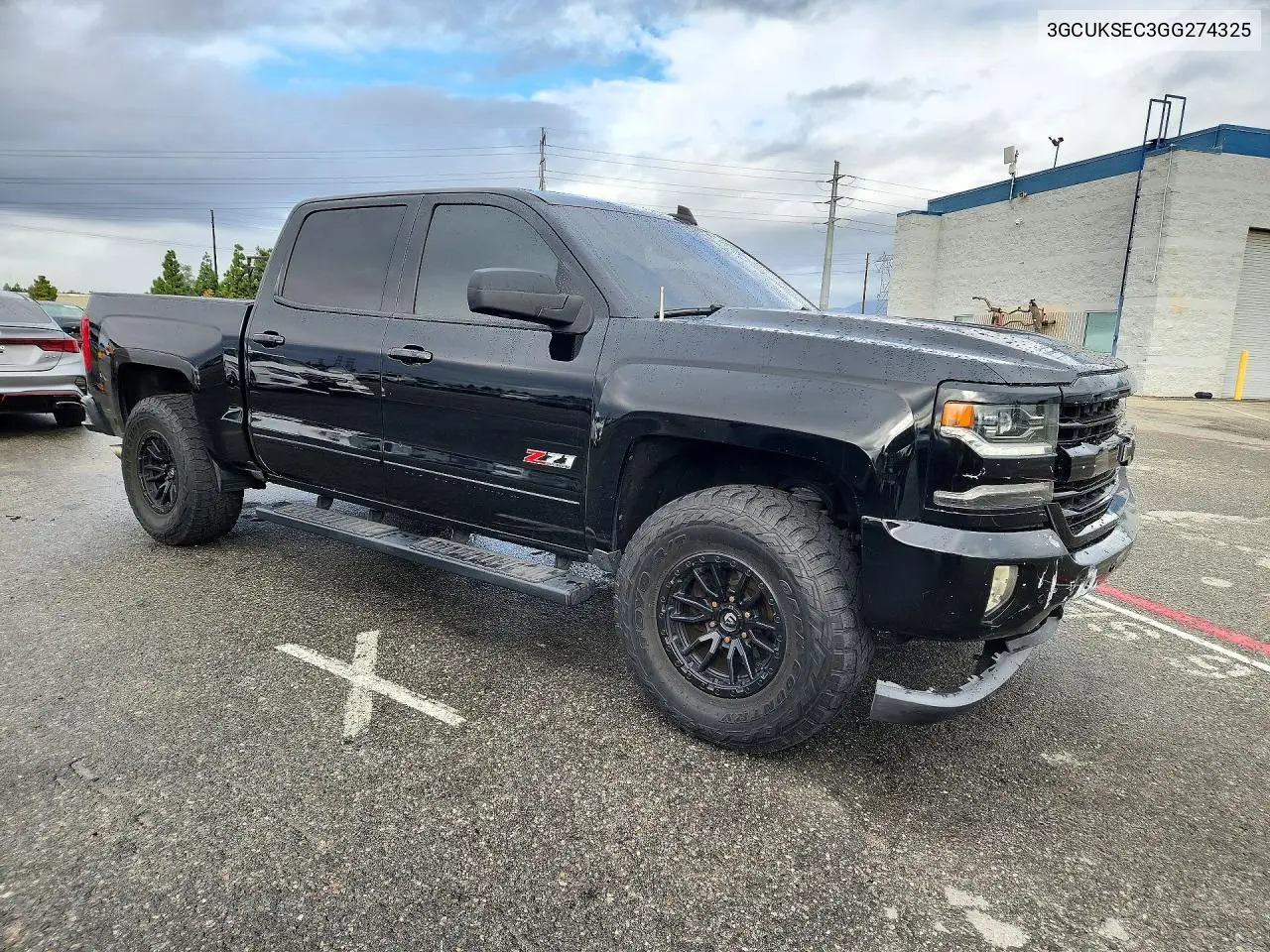 2016 CHEVROLET SILVERADO VIN 3GCUKSEC3GG274325 — фото 4