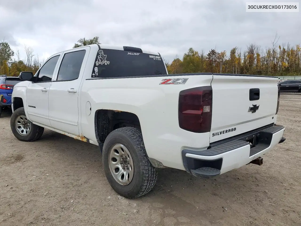 2016 CHEVROLET SILVERADO VIN 3GCUKRECXGG173016 — фото 2