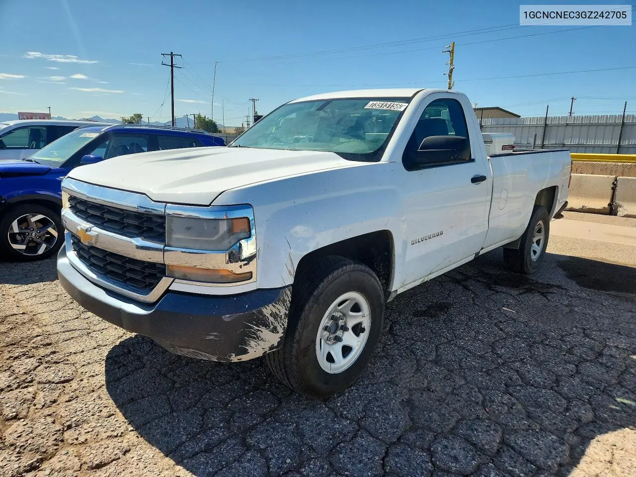 CHEVROLET SILVERADO 2016, VIN 1GCNCNEC3GZ242705